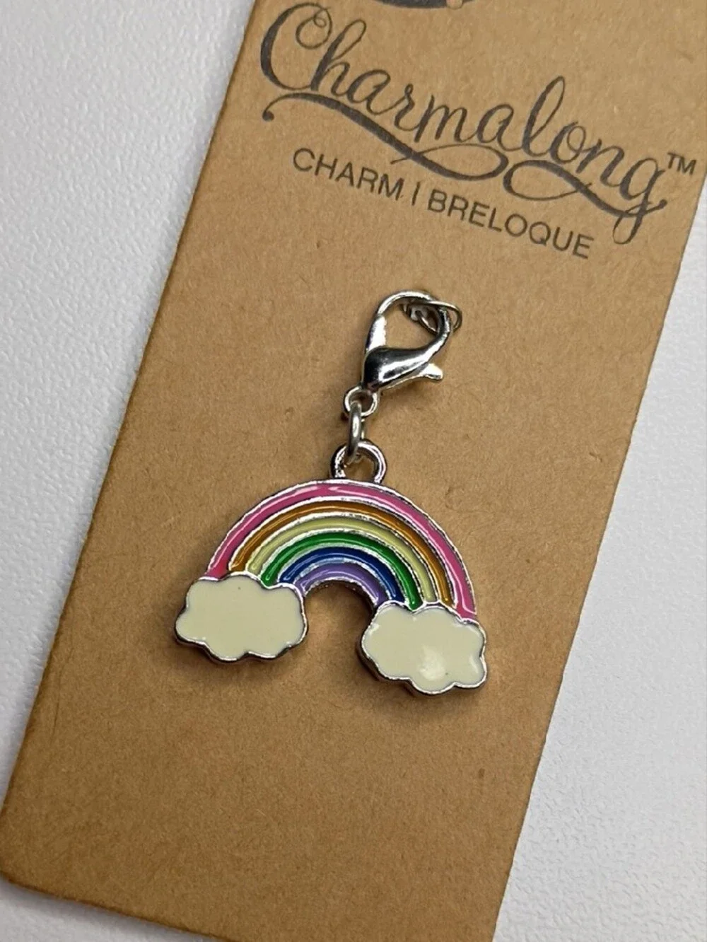 Rainbow Cloud Charm Clip-On for Kids - Multicolor
